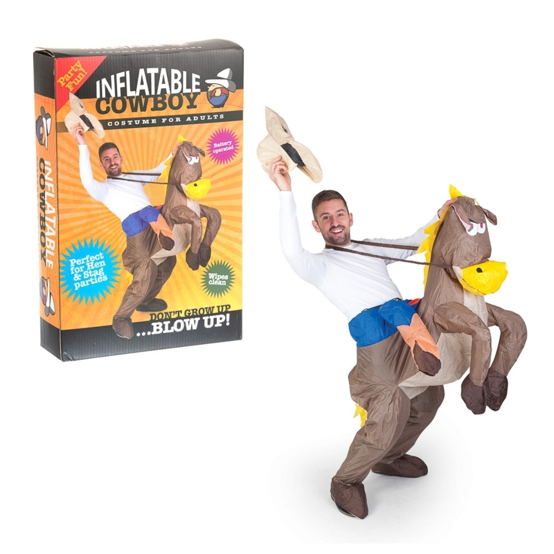 Inflatable outlet cowboy costume