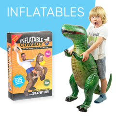 A range of inflatable characters and creatures