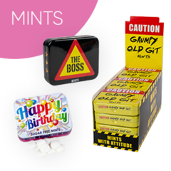 High quality tins holding sugar-free mints